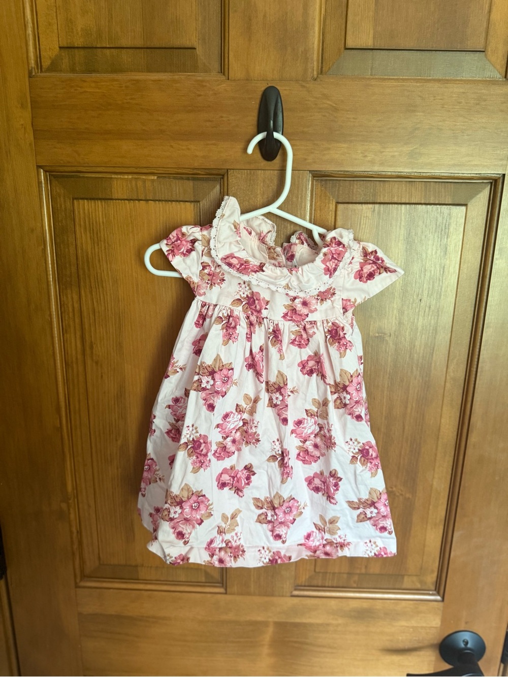 Beautiful Janie and Jack Pink Floral Ruffle-Yoke Dress